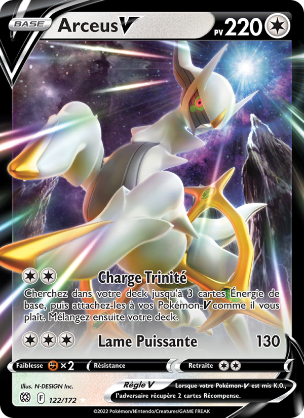 Arceus V 122 — Stars Étincelantes (French Pokémon TCG card)