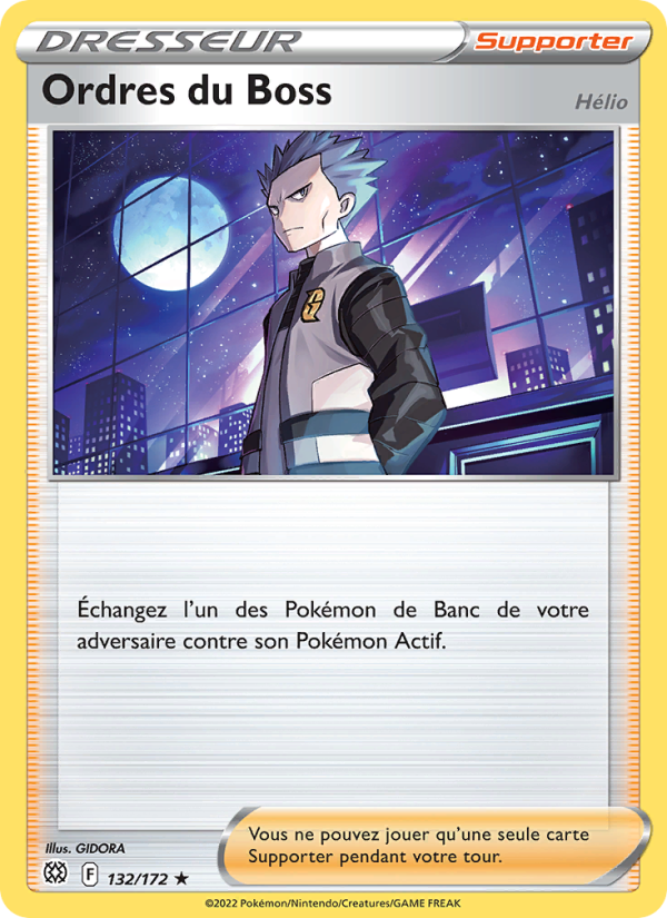 Ordres du Boss 132 — Stars Étincelantes (French Pokémon TCG card)