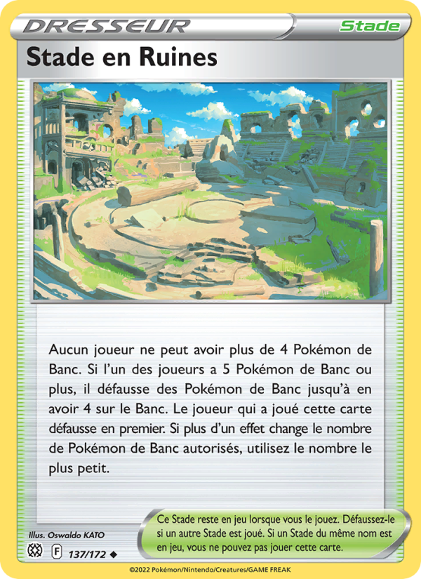Stade en Ruines 137 — Stars Étincelantes (French Pokémon TCG card)
