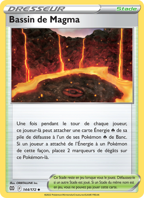 Bassin de Magma 144 — Stars Étincelantes (French Pokémon TCG card)