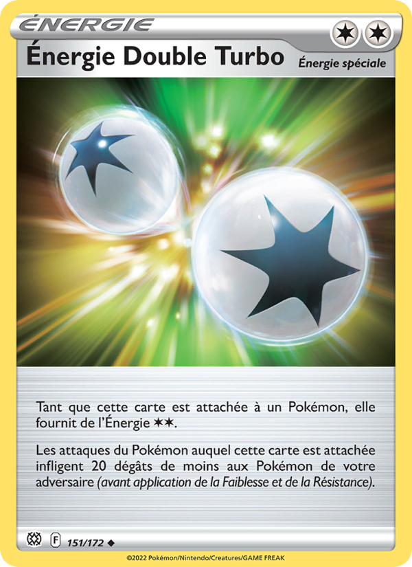 Énergie Double Turbo 151 — Stars Étincelantes (French Pokémon TCG card)