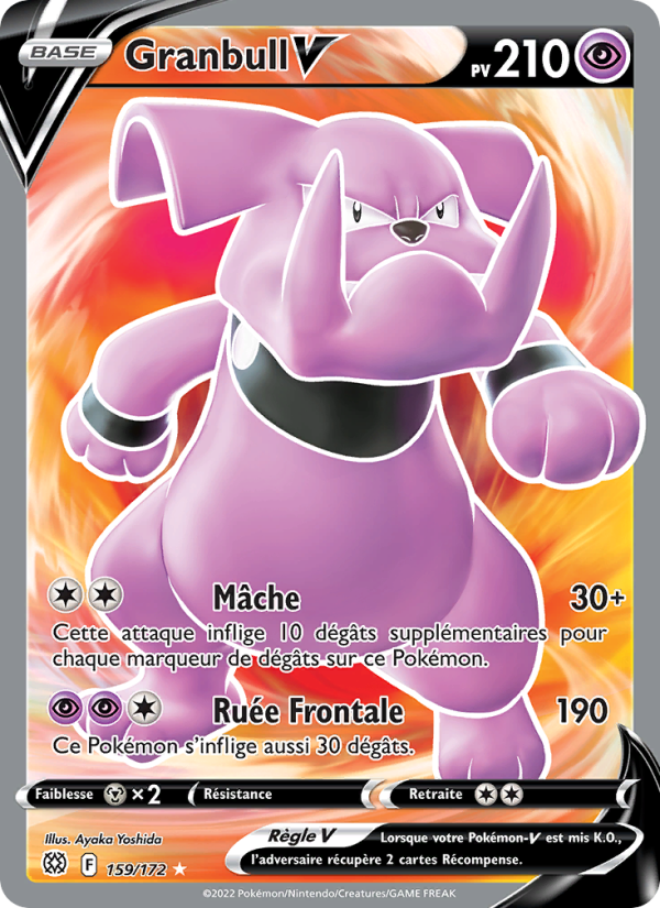 Granbull V 159 — Stars Étincelantes (French Pokémon TCG card)