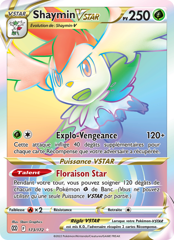 Shaymin VSTAR 173 — Stars Étincelantes (French Pokémon TCG card)