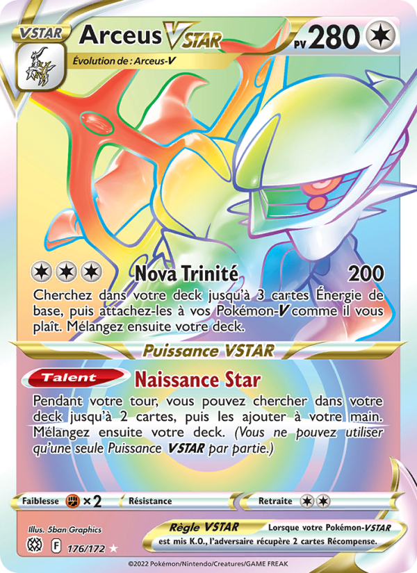 Arceus VSTAR 176 — Stars Étincelantes (French Pokémon TCG card)