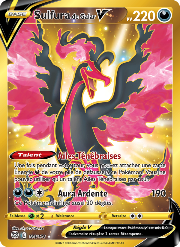 Sulfura de Galar V 183 — Stars Étincelantes (French Pokémon TCG card)