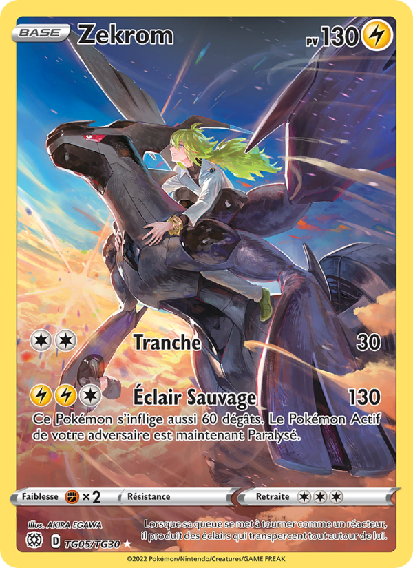 Zekrom TG05 — Stars Étincelantes (French Pokémon TCG card)
