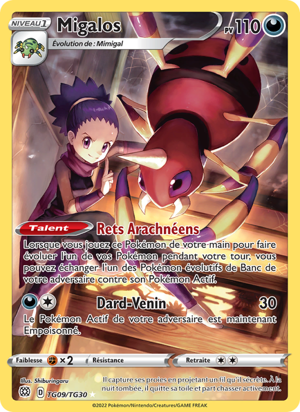 Migalos TG09 — Stars Étincelantes (French Pokémon TCG card)