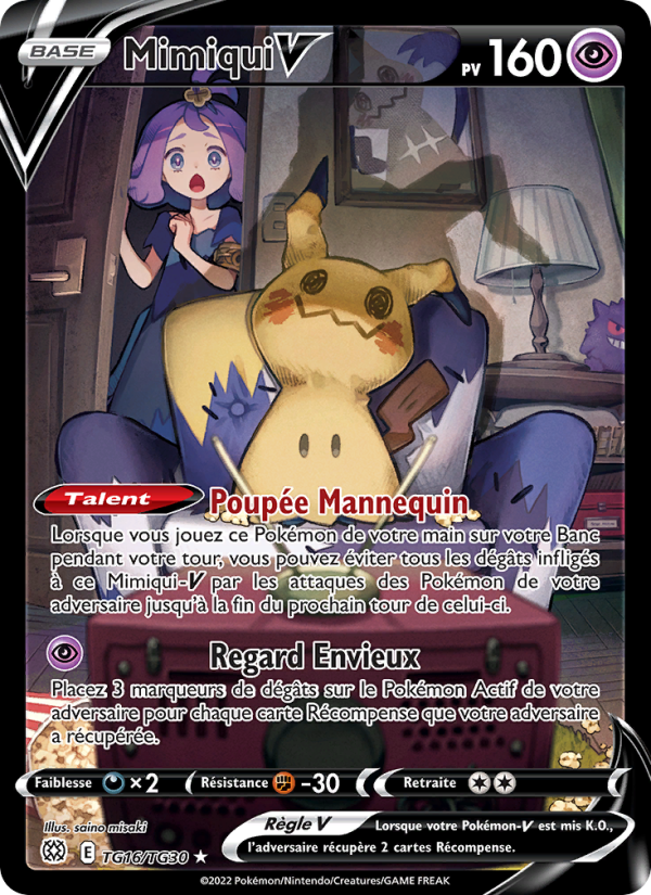 Mimiqui V TG16 — Stars Étincelantes (French Pokémon TCG card)