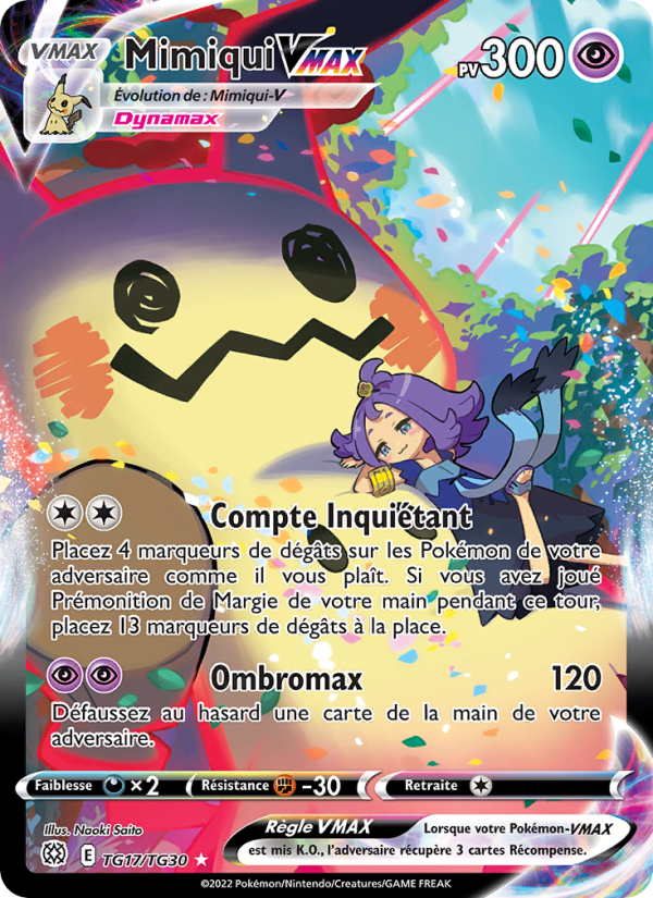 Mimiqui VMAX TG17 — Stars Étincelantes (French Pokémon TCG card)