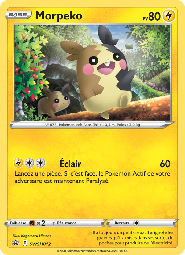 Morpeko SWSH012 — Promo SWSH (French Pokémon TCG card)