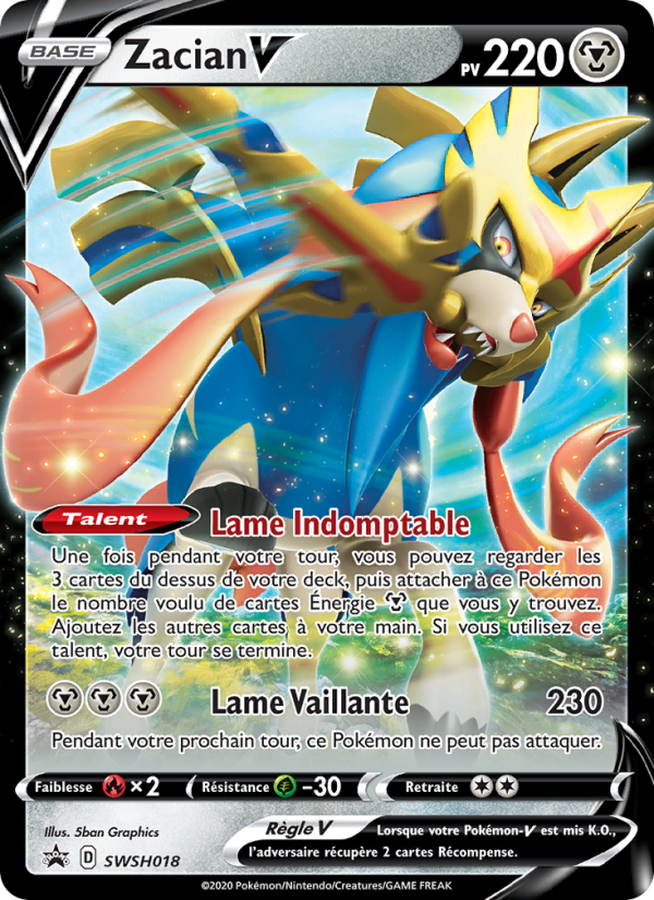Zacian V SWSH018 — Promo SWSH (French Pokémon TCG card)
