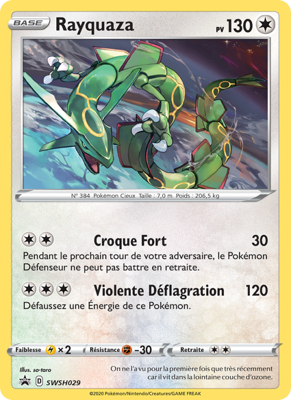 Rayquaza SWSH029 — Promo SWSH (French Pokémon TCG card)