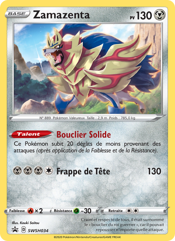 Zamazenta SWSH034 — Promo SWSH (French Pokémon TCG card)