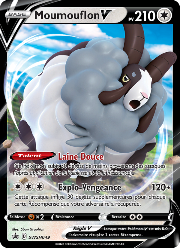 Moumouflon V SWSH049 — Promo SWSH (French Pokémon TCG card)