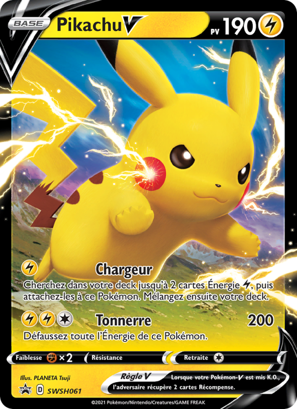 Pikachu V SWSH061 — Promo SWSH (French Pokémon TCG card)