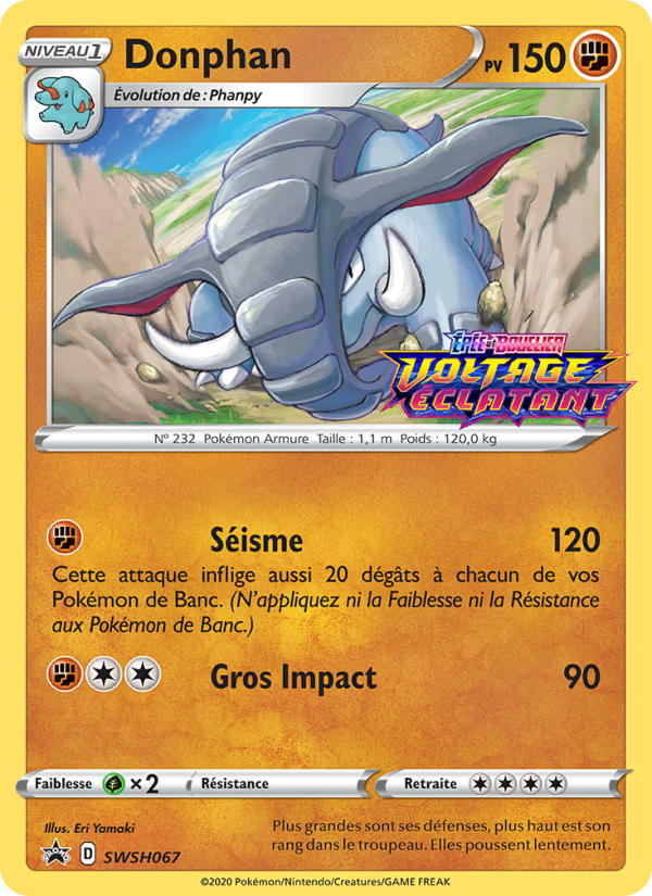 Donphan SWSH067 — Promo SWSH (French Pokémon TCG card)