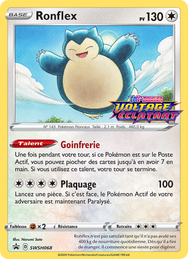 Ronflex SWSH068 — Promo SWSH (French Pokémon TCG card)