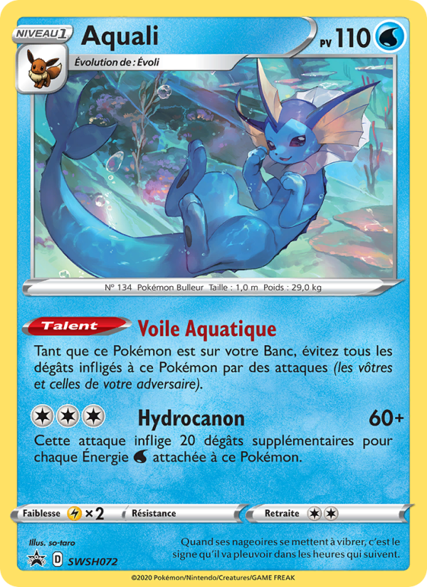 Aquali SWSH072 — Promo SWSH (French Pokémon TCG card)