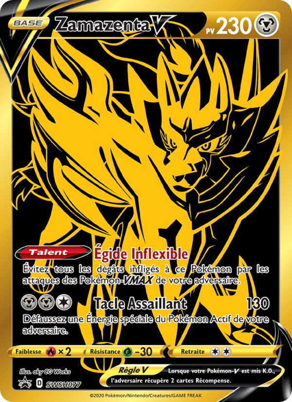 Zamazenta V SWSH077 — Promo SWSH (French Pokémon TCG card)