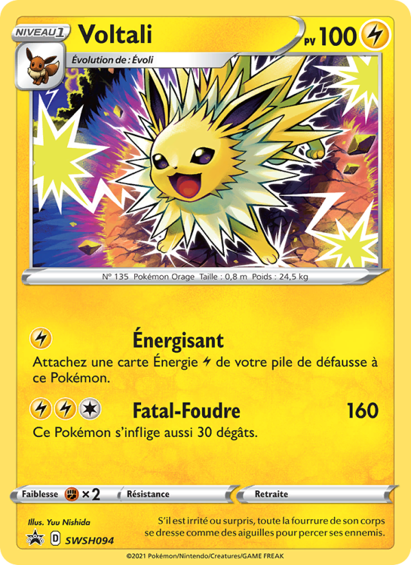 Voltali SWSH094 — Promo SWSH (French Pokémon TCG card)