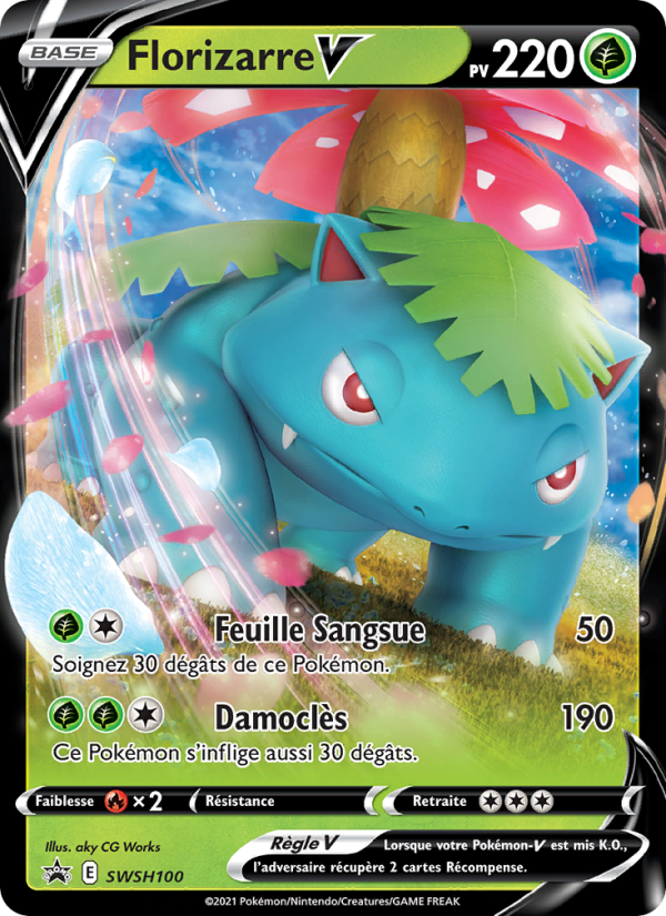 Florizarre V SWSH100 — Promo SWSH (French Pokémon TCG card)