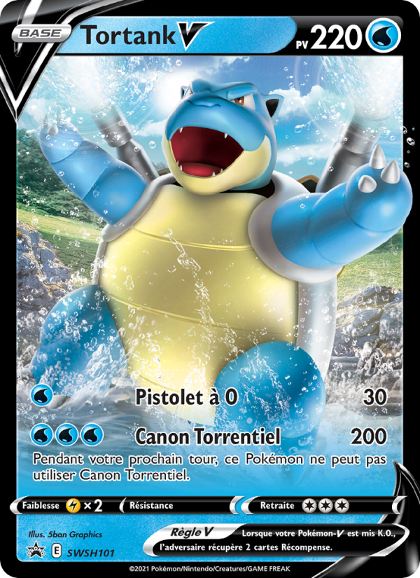 Tortank V SWSH101 — Promo SWSH (French Pokémon TCG card)