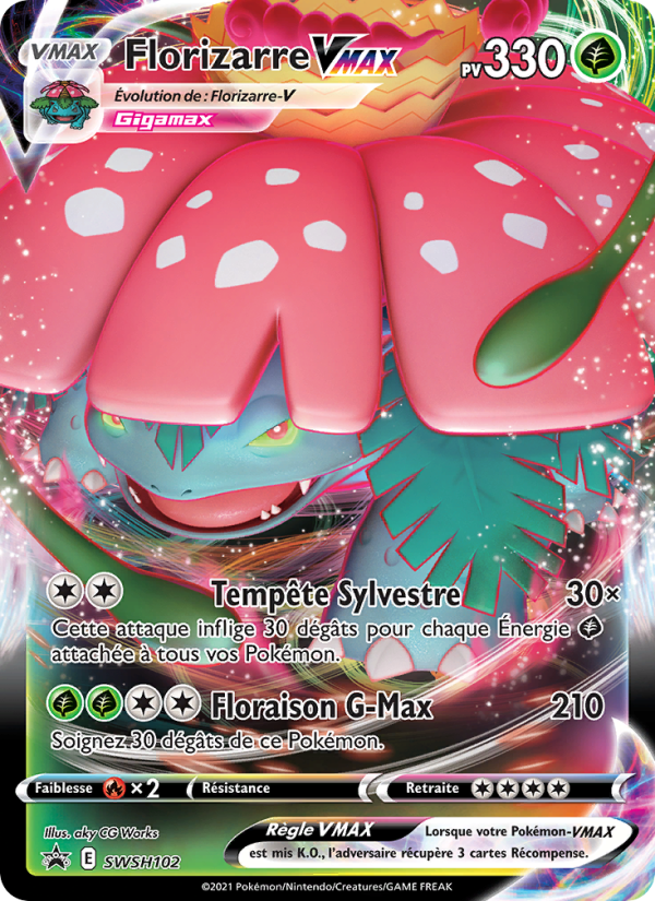 Florizarre VMAX SWSH102 — Promo SWSH (French Pokémon TCG card)