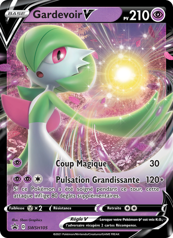 Gardevoir V SWSH105 — Promo SWSH (French Pokémon TCG card)