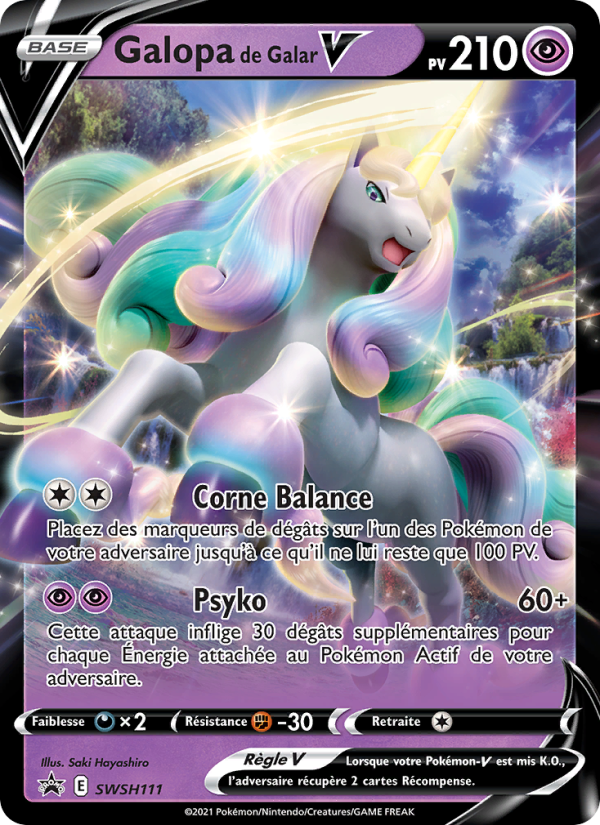 Galopa de Galar V SWSH111 — Promo SWSH (French Pokémon TCG card)