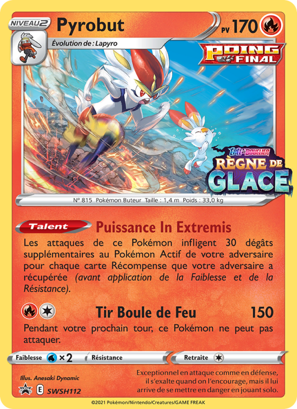 Pyrobut SWSH112 — Promo SWSH (French Pokémon TCG card)