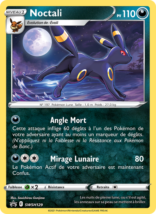 Noctali SWSH129 — Promo SWSH (French Pokémon TCG card)