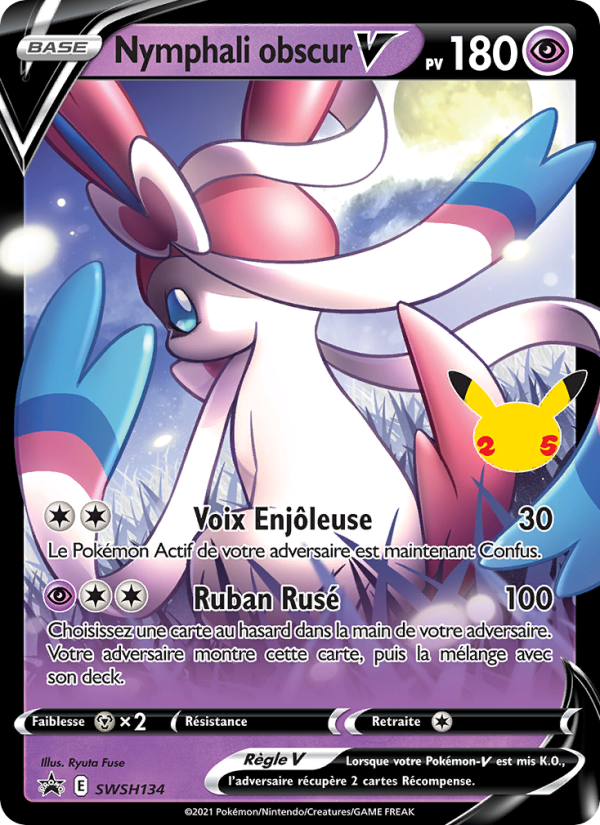 Nymphali obscur V SWSH134 — Promo SWSH (French Pokémon TCG card)
