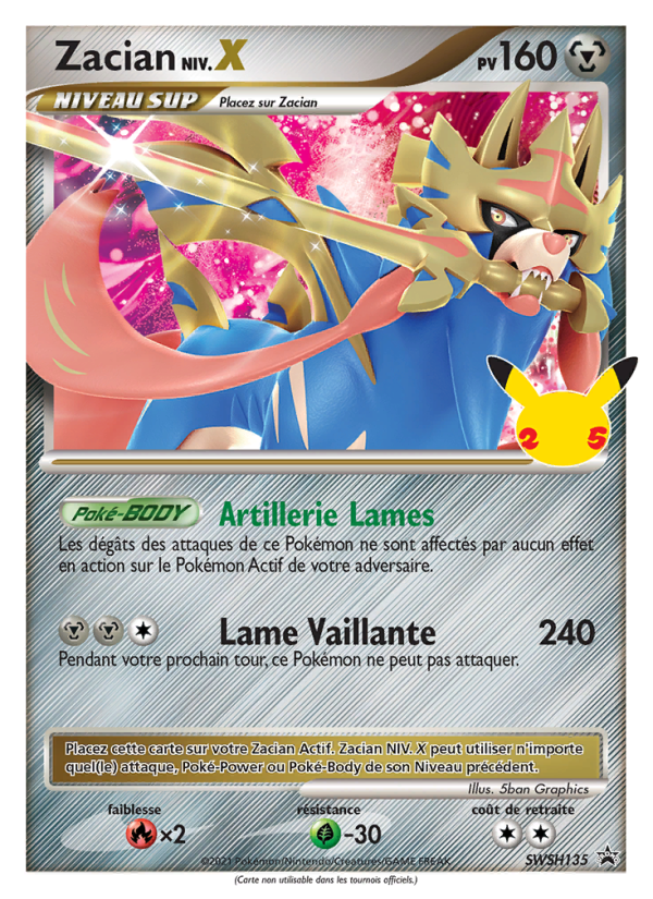 Zacian SWSH135 — Promo SWSH (French Pokémon TCG card)