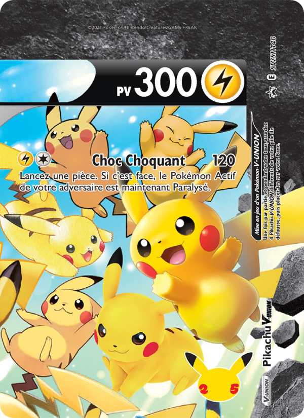 Pikachu V-UNION SWSH140 — Promo SWSH (French Pokémon TCG card)