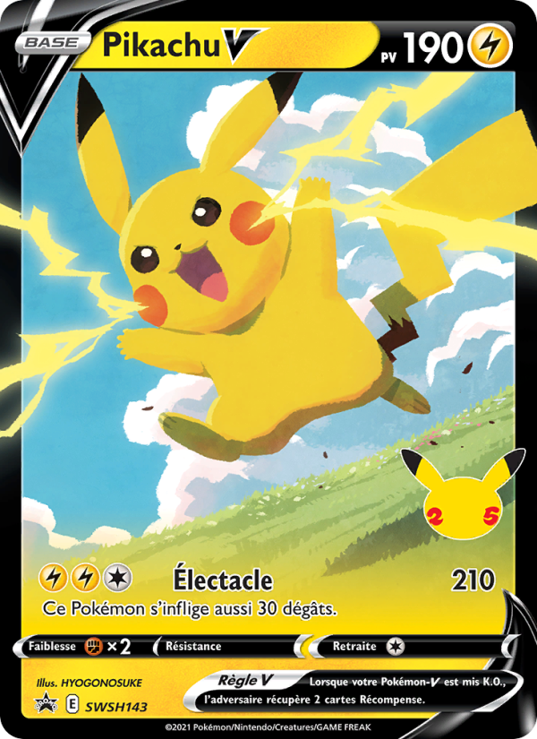 Pikachu V SWSH143 — Promo SWSH (French Pokémon TCG card)