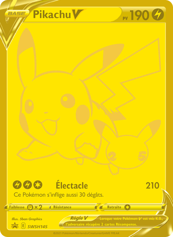 Pikachu V SWSH145 — Promo SWSH (French Pokémon TCG card)