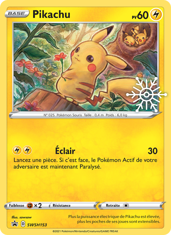 Pikachu SWSH153 — Promo SWSH (French Pokémon TCG card)