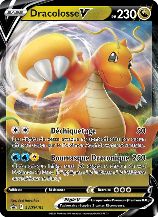 Dracolosse V SWSH154 — Promo SWSH (French Pokémon TCG card)