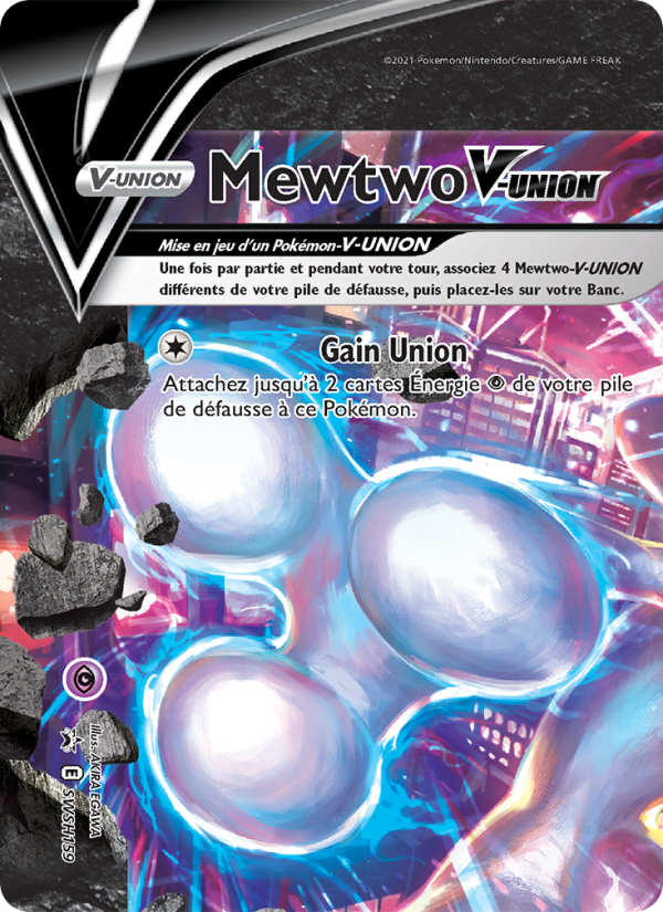Mewtwo V-UNION SWSH159 — Promo SWSH (French Pokémon TCG card)