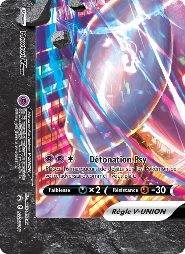 Mewtwo V-UNION SWSH161 — Promo SWSH (French Pokémon TCG card)