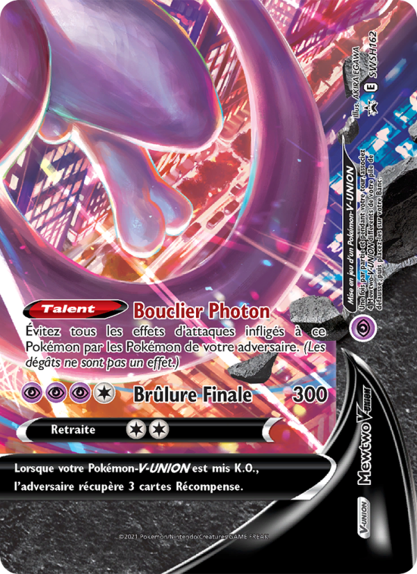 Mewtwo V-UNION SWSH162 — Promo SWSH (French Pokémon TCG card)