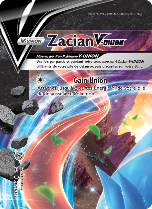 Zacian V-UNION SWSH163 — Promo SWSH (French Pokémon TCG card)