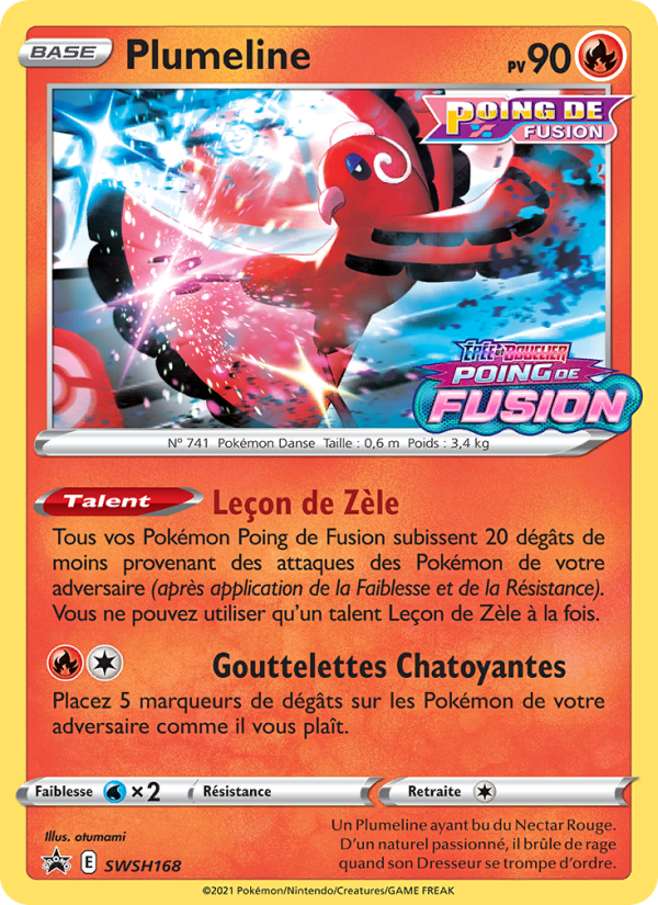 Plumeline SWSH168 — Promo SWSH (French Pokémon TCG card)