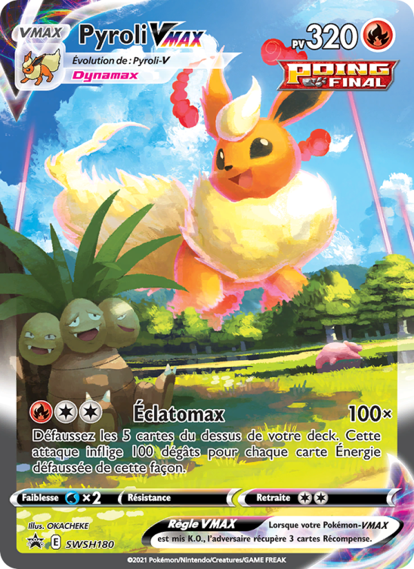 Pyroli VMAX SWSH180 — Promo SWSH (French Pokémon TCG card)