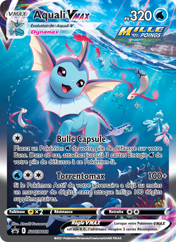 Aquali VMAX SWSH182 — Promo SWSH (French Pokémon TCG card)