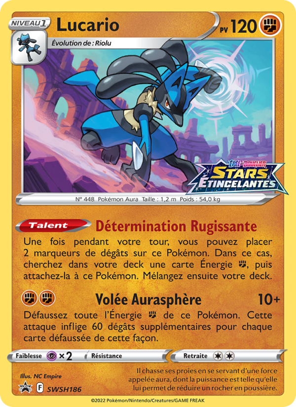 Lucario SWSH186 — Promo SWSH (French Pokémon TCG card)