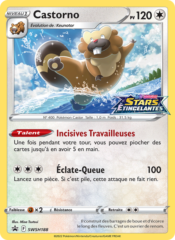 Castorno SWSH188 — Promo SWSH (French Pokémon TCG card)