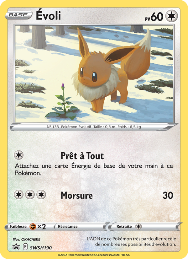 Évoli SWSH190 — Promo SWSH (French Pokémon TCG card)