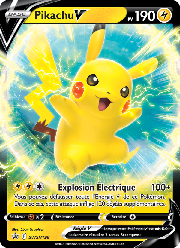 Pikachu V SWSH198 — Promo SWSH (French Pokémon TCG card)