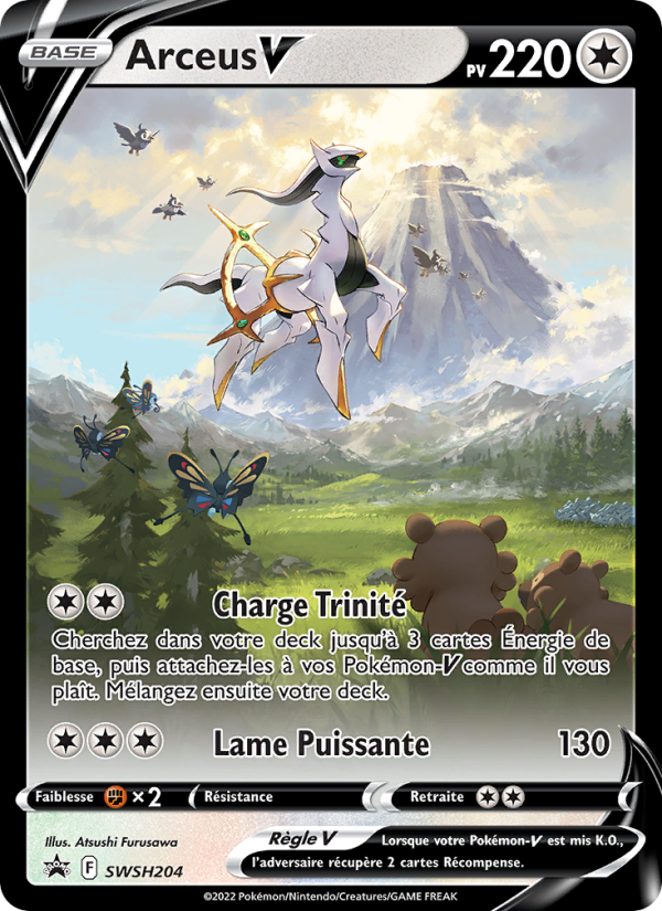 Arceus V SWSH204 — Promo SWSH (French Pokémon TCG card)